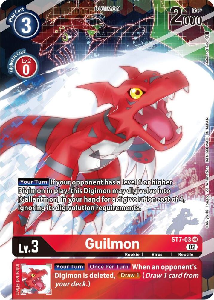 Guilmon Alternate Art ST7-03 SR (Starter Deck 14: Beelzemon Advanced Deck Set) 
