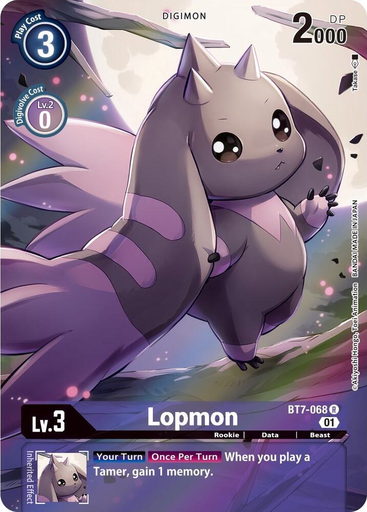 Lopmon Alternate Art BT7-068 R (Next Adventure)  - Foil