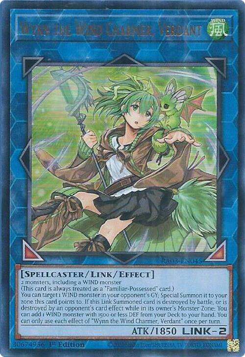 Wynn the Wind Charmer Verdant UR RA03-EN045 (Quarter Century Bonanza)  - 1st Edition