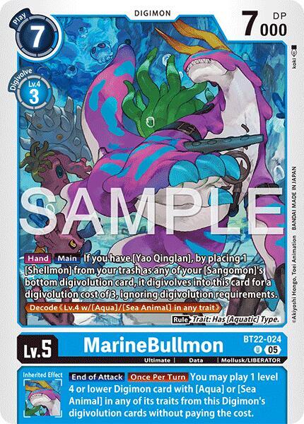 MarineBullmon BT22-024 U (Cyber Eden) 