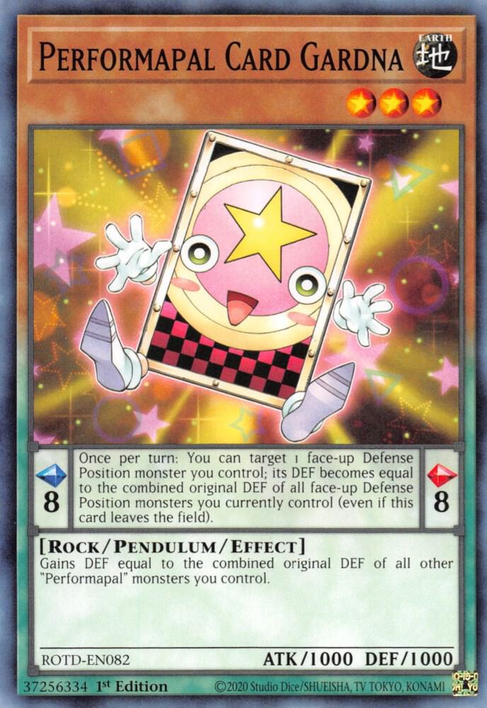 Performapal Card Gardna ROTD-EN082 (Rise of the Duelist)  - 1st Edition