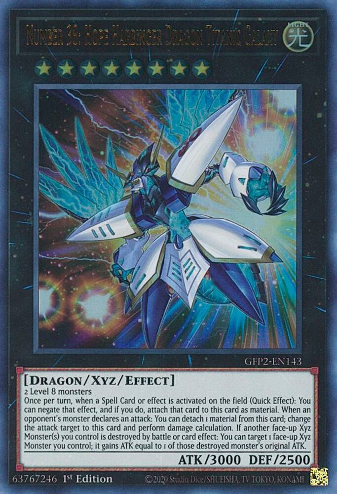 Number 38: Hope Harbinger Dragon Titanic Galaxy GFP2-EN143 (Ghosts From the Past: The 2nd Haunting)  - 1st Edition