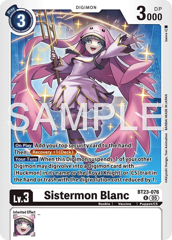 Sistermon Blanc BT23-076 R (Hackers' Slumber)  - Foil