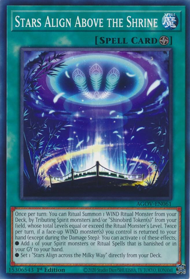 Stars Align Above the Shrine AGOV-EN061 (Age of Overlord)  - 1st Edition