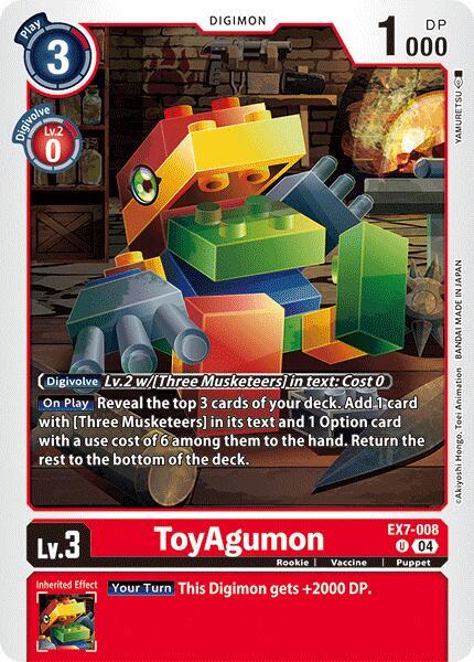 ToyAgumon EX7 008 EX7-008 U (Digimon LIBERATOR) 