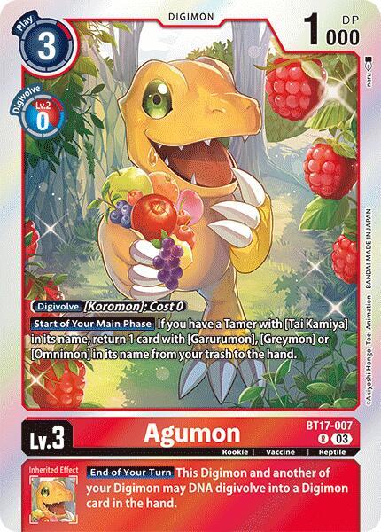 Agumon BT17-007 R (Secret Crisis)  - Foil