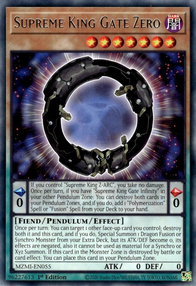 Supreme King Gate Zero MZMI-EN055 (Maze of Millennia)  - 1st Edition