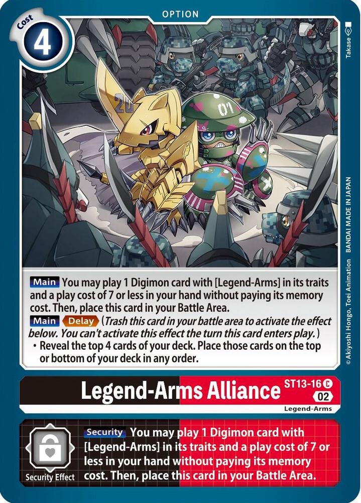 Legend Arms Alliance ST13-16 C (Starter Deck 13: Ragnaloardmon) 