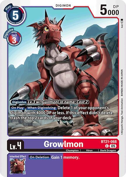 Growlmon BT21-068 C (World Convergence) 