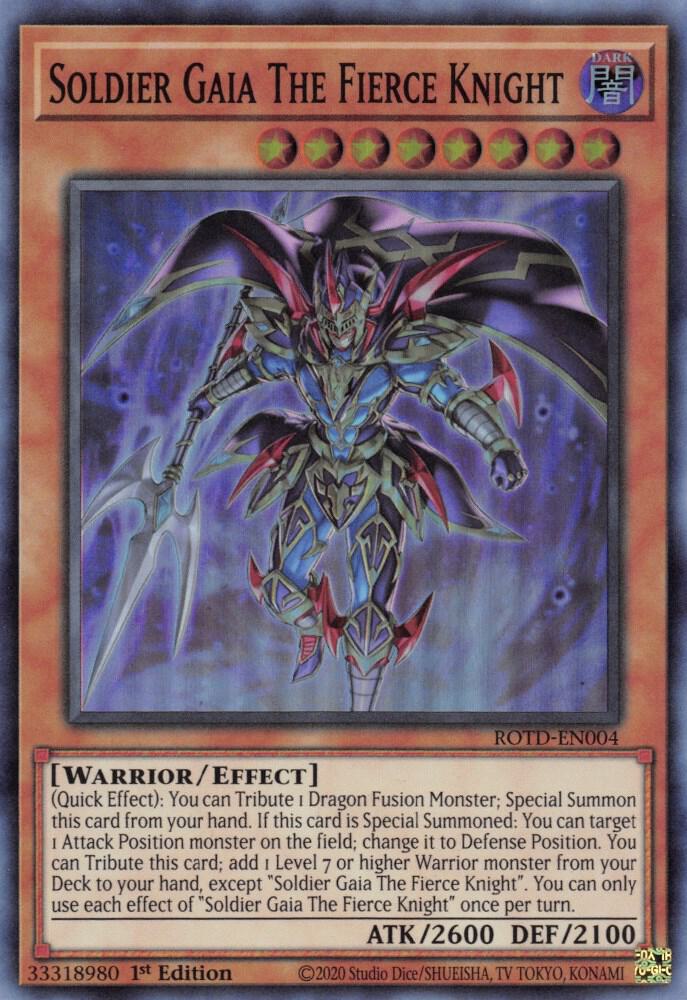 Soldier Gaia The Fierce Knight ROTD-EN004 (Rise of the Duelist)  - 1st Edition