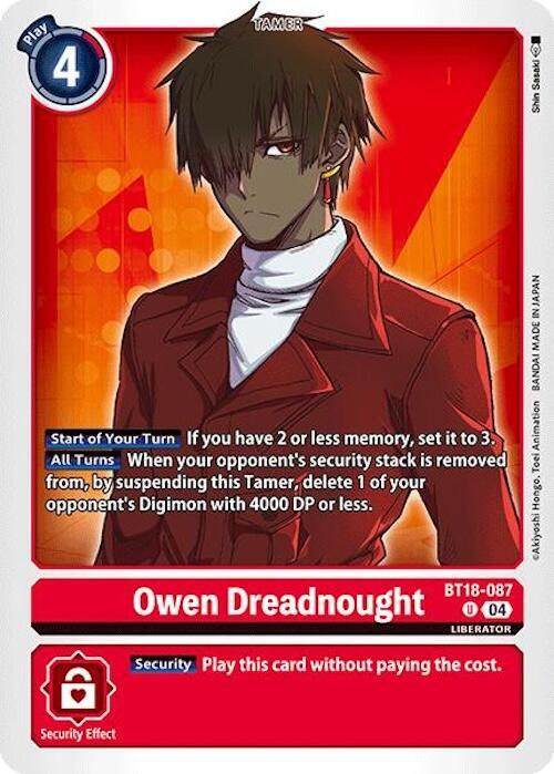 Owen Dreadnought BT18-087 U (Release Special Booster 2.0) 