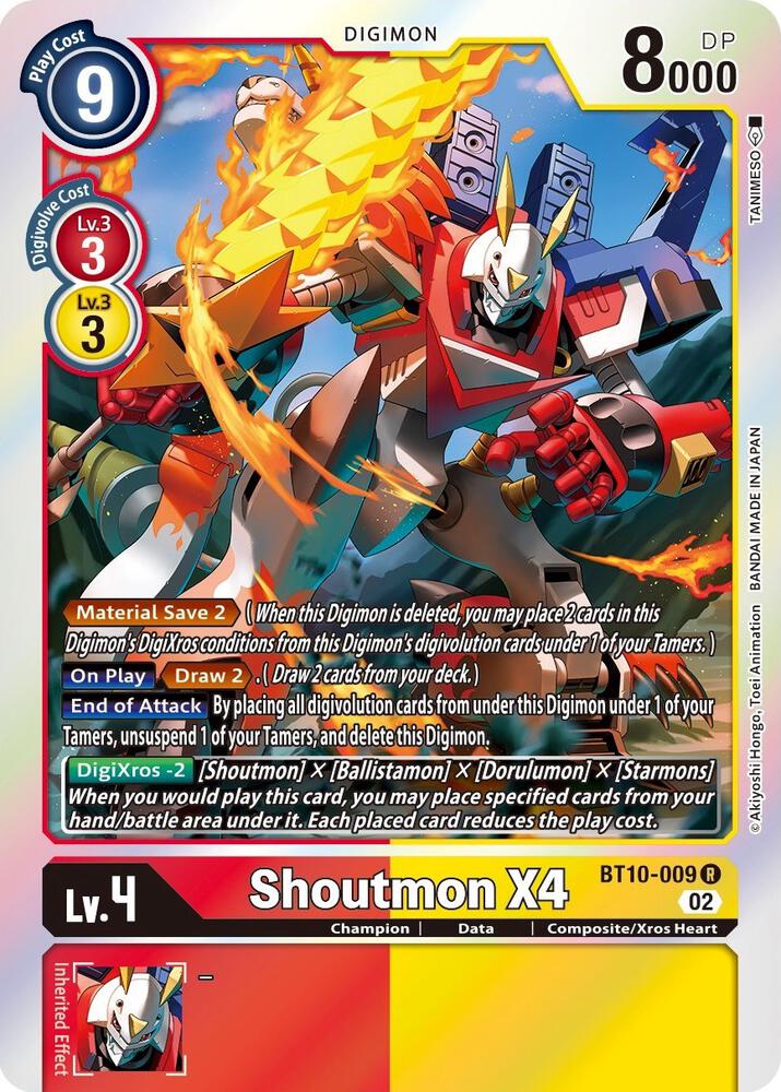 Shoutmon X4 BT10-009 R (Xros Encounter)  - Foil