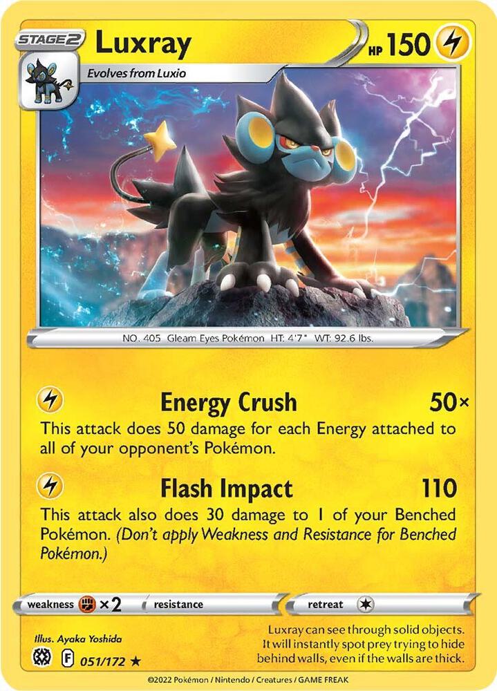 Luxray 051/172 (SWSH09: Brilliant Stars) 