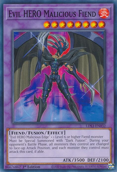 Evil HERO Malicious Fiend LDS3-EN032 (Legendary Duelists: Season 3)  - 1st Edition