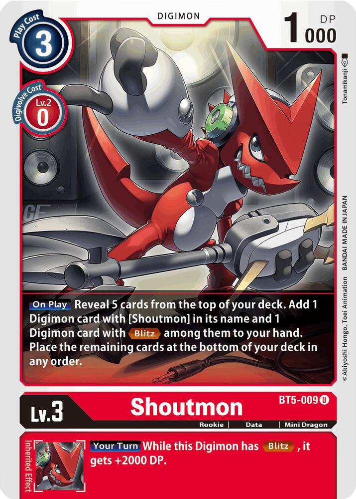 Shoutmon BT5-009 U (Battle of Omni) 