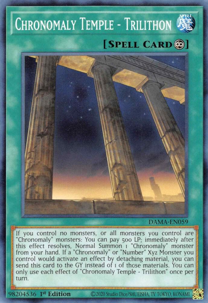 Chronomaly Temple - Trilithon DAMA-EN059 (Dawn of Majesty)  - 1st Edition