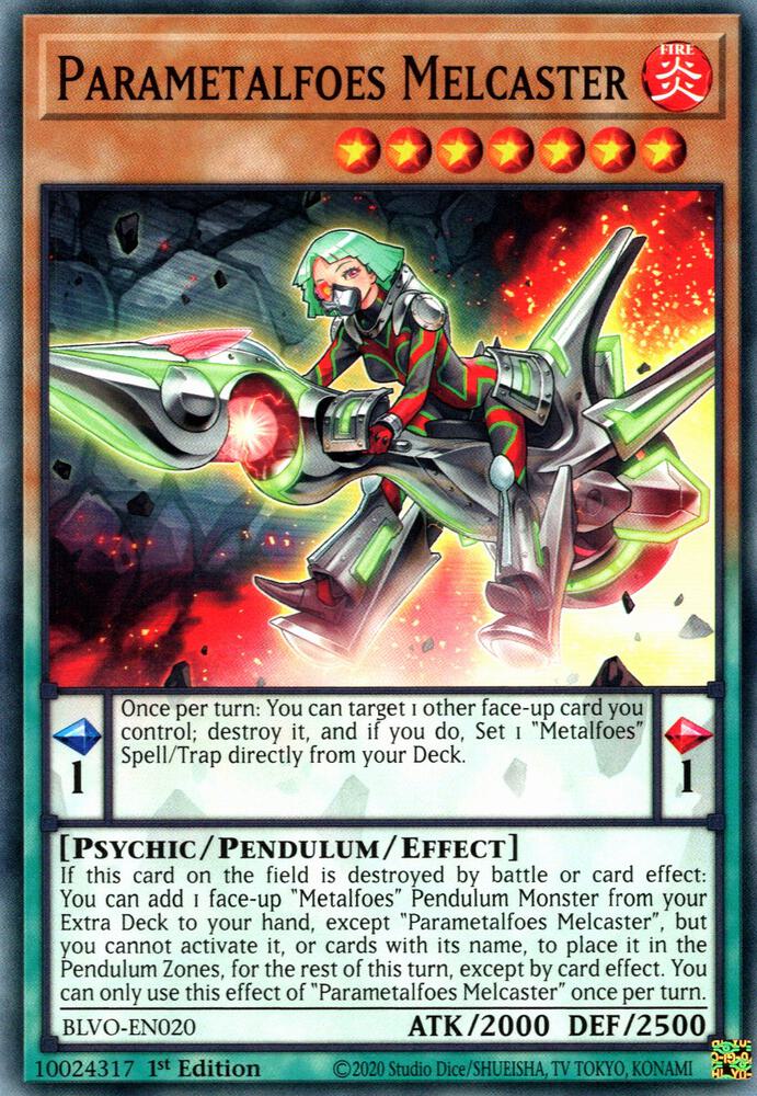 Parametalfoes Melcaster BLVO-EN020 (Blazing Vortex)  - 1st Edition