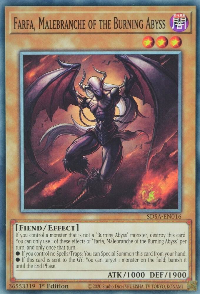 Farfa Malebranche of the Burning Abyss SDSA-EN016 (Structure Deck: Sacred Beasts)  - 1st Edition