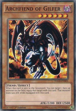 Archfiend of Gilfer (YGLD-ENB05) - Common - Unlimited - King of Games: Yugi's Legendary Decks