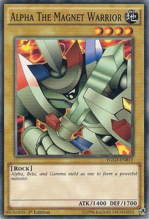 Alpha The Magnet Warrior (YGLD-ENB11) - Common - King of Games: Yugi's Legendary Decks