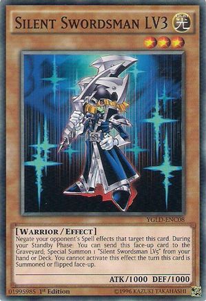 Silent Swordsman LV3 (YGLD-ENC08) - Common - Unlimited - King of Games: Yugi's Legendary Decks