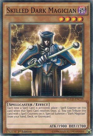 Skilled Dark Magician (YGLD-ENC19) - Common - King of Games: Yugi's Legendary Decks