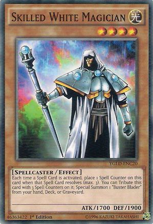Skilled White Magician (YGLD-ENC20) - Common - Unlimited - King of Games: Yugi's Legendary Decks