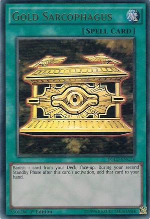 Gold Sarcophagus (YGLD-ENC26) - Ultra Rare - King of Games: Yugi's Legendary Decks