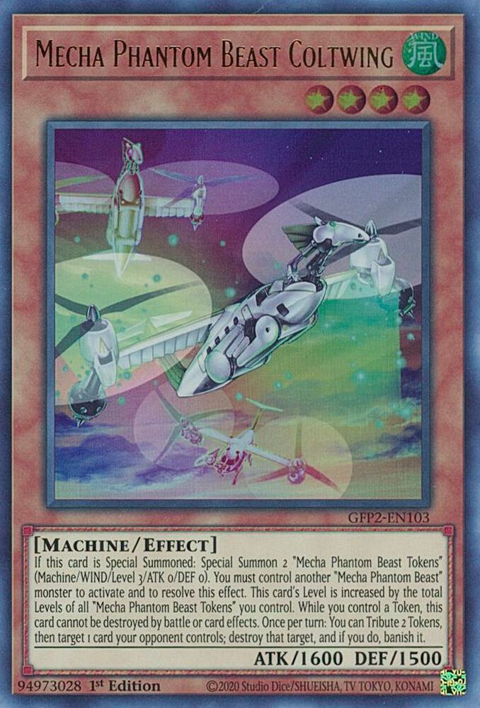 Mecha Phantom Beast Coltwing GFP2-EN103 (Ghosts From the Past: The 2nd Haunting)  - 1st Edition