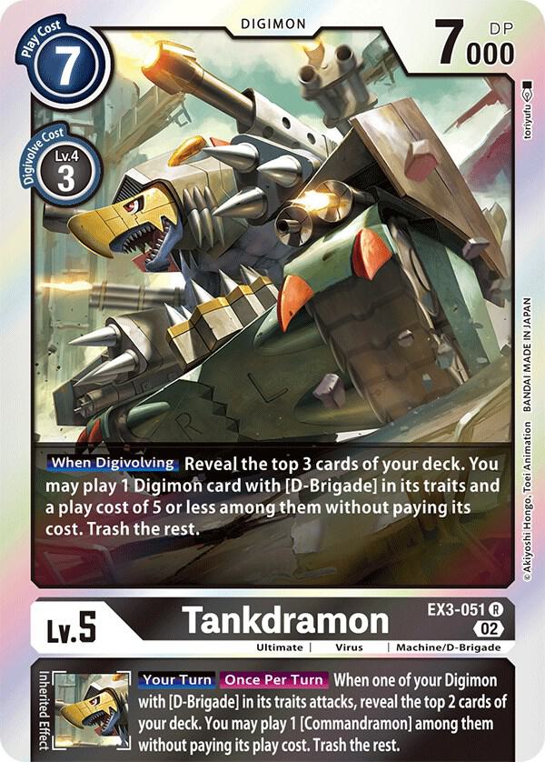 Tankdramon EX3-051 R (Draconic Roar)  - Foil