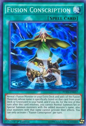 Fusion Conscription (FUEN-EN057) - Super Rare - Unlimited - Fusion Enforcers