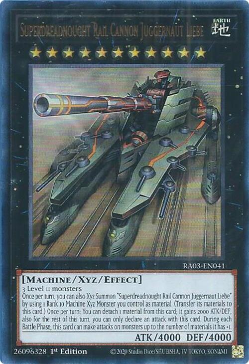 Superdreadnought Rail Cannon Juggernaut Liebe UR RA03-EN041 (Quarter Century Bonanza)  - 1st Edition