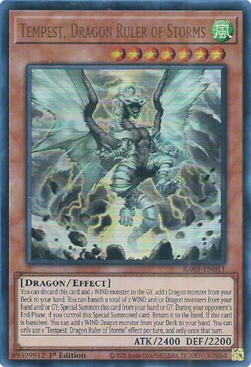 Tempest Dragon Ruler of Storms UR RA03-EN011 (Quarter Century Bonanza)  - 1st Edition