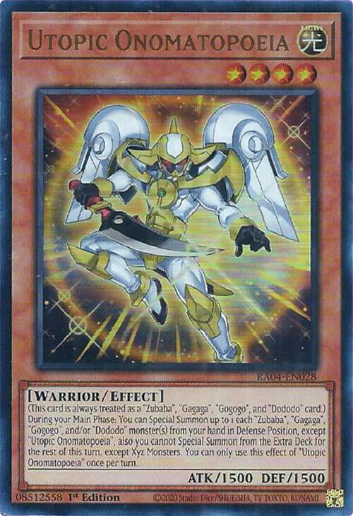 Utopic Onomatopoeia UR RA04-EN028 (Quarter Century Stampede)  - 1st Edition