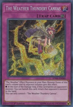 The Weather Thundery Canvas (SPWA-EN040) - Secret Rare - 1st Edition - Spirit Warriors