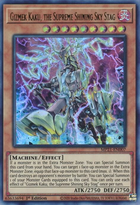 Gizmek Kaku the Supreme Shining Sky Stag MP21-EN007 (2021 Tin of Ancient Battles)  - 1st Edition