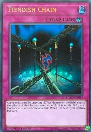 Fiendish Chain (LCKC-EN095) - Ultra Rare - Legendary Collection Kaiba