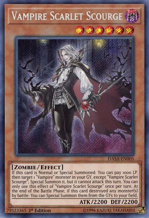Vampire Scarlet Scourge (DASA-EN005) - Secret Rare - Unlimited - Dark Saviors