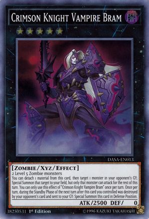 Crimson Knight Vampire Bram (DASA-EN013) - Super Rare - Unlimited - Dark Saviors