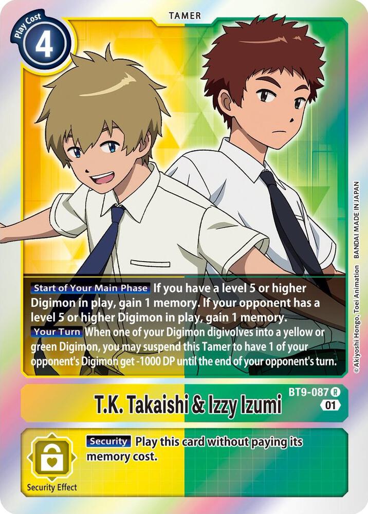 TK Takaishi and Izzy Izumi BT9-087 R (X Record)  - Foil
