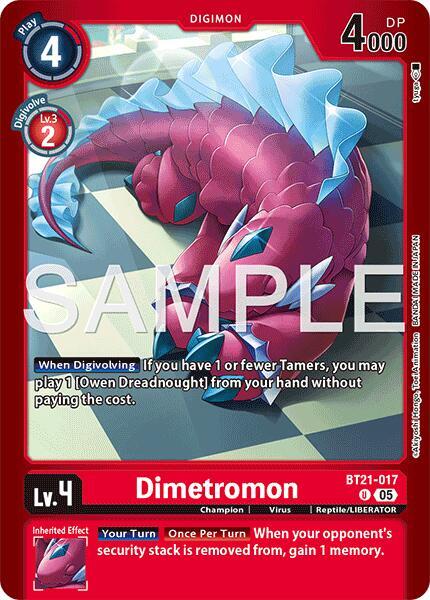 Dimetromon BT21 017 BT21-017 U (Limited Card Pack -Another Knight-)  - Foil