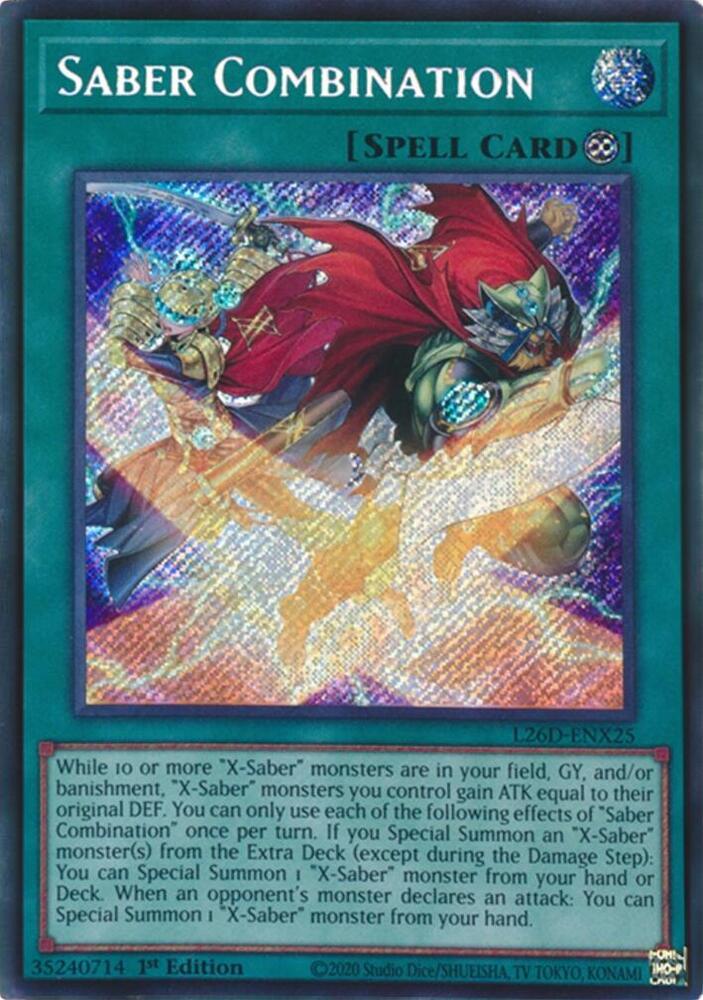 Saber Combination Secret Rare L26D-ENX25 (Legendary Modern Decks 2026)  - 1st Edition
