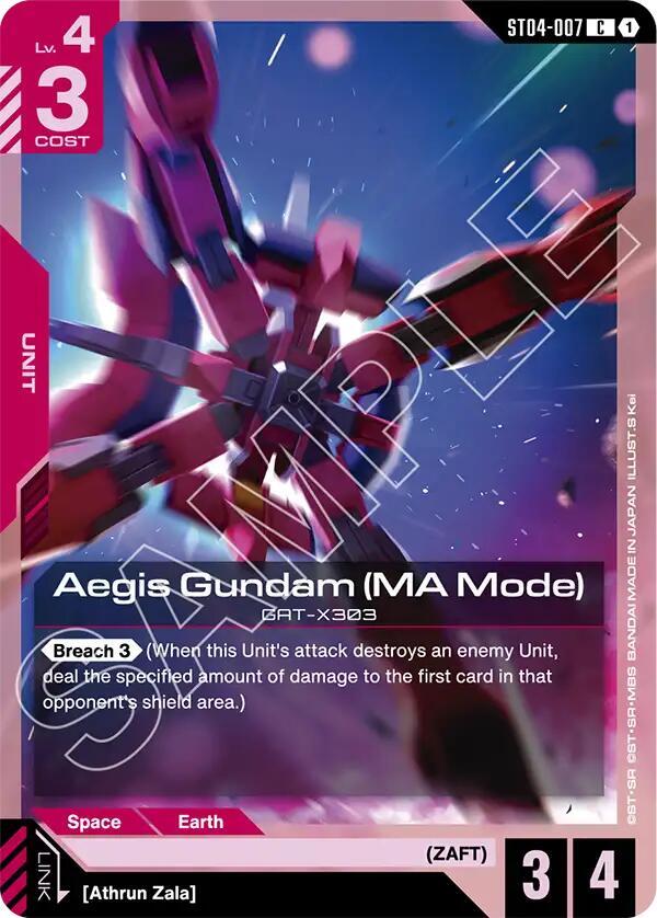 Aegis Gundam MA Mode ST04-007 (Starter Deck 09: Destiny Ignition) 
