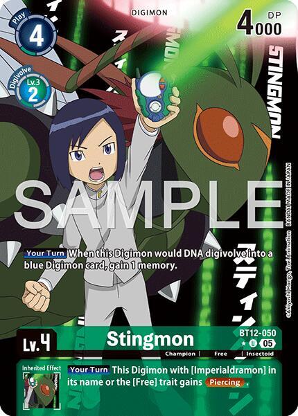 Stingmon BT12 050 Alternate Art BT12-050 U (Advanced Booster Digimon Generation)  - Foil