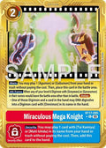 Miraculous Mega Knight Gold Border BT17-095 U (Advanced Booster Digimon Generation)  - Foil