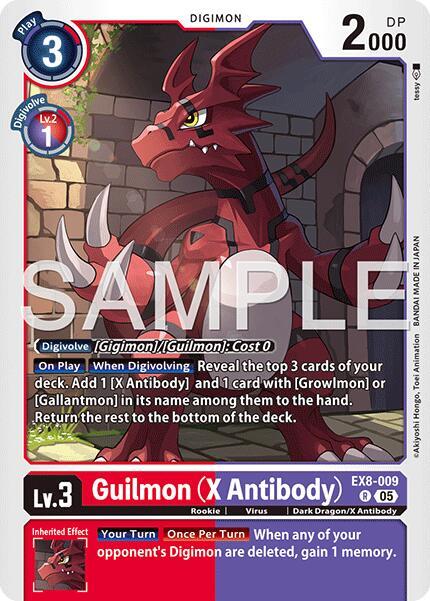 Guilmon X Antibody Reprint EX8-009 R (Advanced Booster Digimon Generation)  - Foil