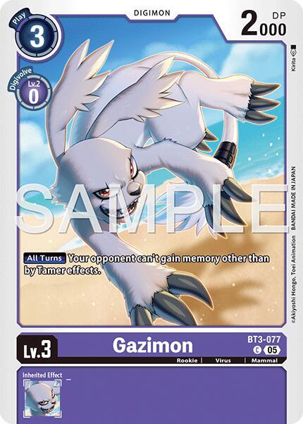 Gazimon Reprint BT3-077 C (Advanced Booster Digimon Generation)  - Foil