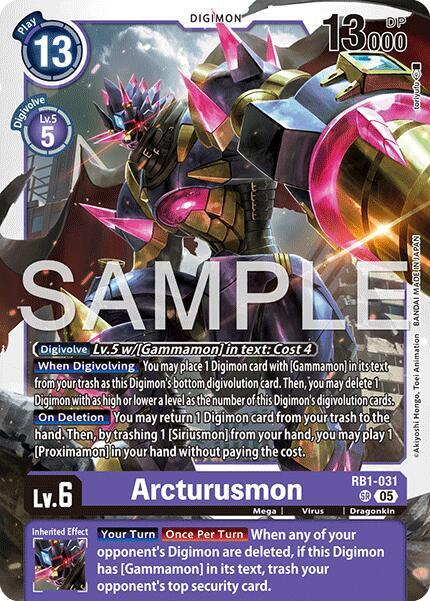 Arcturusmon Reprint RB1-031 SR (Advanced Booster Digimon Generation)  - Foil