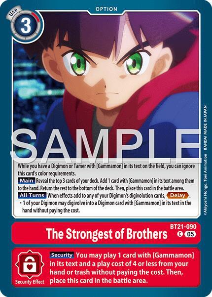 The Strongest of Brothers Reprint BT21-090 C (Advanced Booster Digimon Generation)  - Foil