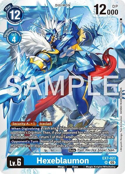 Hexeblaumon Reprint EX7-023 SR (Advanced Booster Digimon Generation)  - Foil